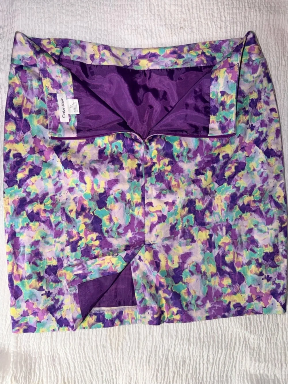 Calvin Klein Purple Floral Mini Skirt